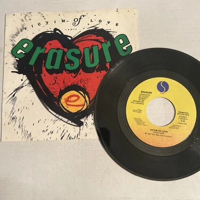 ERASURE - Victim Of Love - US PROMO - REMIX EDIT - 7” Vinyl Single - 1987 Sire - Image 1 of 4