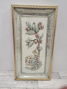 Vintage Metalcraft Herbst vier Jahreszeiten 3D gerahmtes Wandbild Dekor - Bild 1 von 12