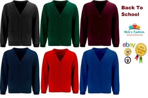 Cárdigan escolar para niños niños niños uniforme escolar lana camisa sudor cárdigan TODAS LAS TALLAS - Imagen 1 de 14