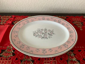 1962 Wedgwood Pimpernel Pink 15" Oval Meat Platter - Picture 1 of 6