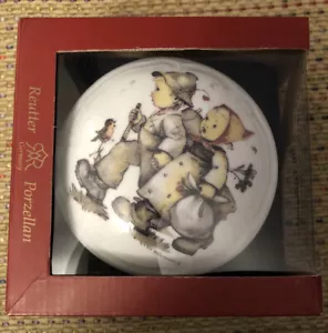 MJ Hummel Boy Girl Porcelain Box Reutter Porzellan Germany Goebel NEW NIB - Picture 1 of 5