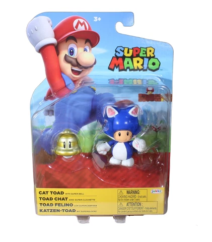 Jakks Pacific World of Nintendo Super Mario Cat Toad with Super Bell Figure Cover