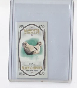 MASCOTTE NELLA VITA REALE 2021 TOPPS ALLEN & GINTER SIGILLO MINI INSERTO PARALLELO - Foto 1 di 22