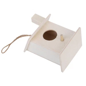 New 4X Innovative Hanging Wooden Bird House Nests Ornament For Outdoor Garden Ya - Picture 1 of 18