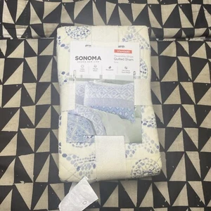 Sonoma Reversible Quilted Sham (one) Standard Size - New Old Stock Read - Picture 1 of 9