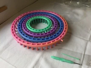 Juego de telar de punto redondo herramienta circular tejedor kit de clavija circular sombrero calcetín bufanda - Imagen 1 de 5