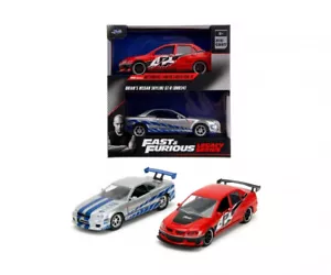 Nissan Skyline R34 & Mitsubishi Lancer Evo IX F&F Legacy Series - Jada (1/32) - Foto 1 di 6