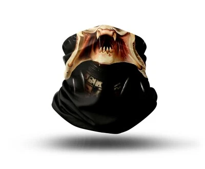 Washable Fabric Face Cover Neck Gaiter Unique Print Predator EU Made - Image 1 of 4