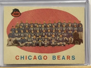 Tarjeta del equipo 1959 Topps Football #104 Chicago Bears - Imagen 1 de 2