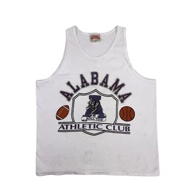 Camisa sin mangas Alabama de colección Roll Tide mediana nuez moscada envejecida grunge años 90 EE. UU. Foto 1 de 4