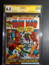 IRON MAN #55 CGC 6.5 SS JIM STARLIN / 1ST THANOS,DRAX,STARFOX,KRONOS & MENTOR /