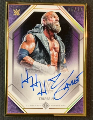 2021 Topps WWE Transcendent Auto TRIPLE H Gold Framed AUTOGRAPH 05/10 HHH - Image 1 of 3