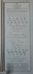 Cross Stitch "MIRACULOUS BIRTH SAMPLER" pattern ~ baby, specialty stitches - Picture 1 of 3