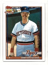 2017 Rediscover Topps 1991 Buyback Jerry Don Gleaton Bronze Foil #597 Tigers