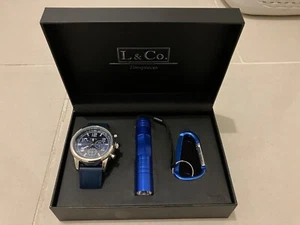 L&CO. TIMEPIECES, MENS WATCH, FLASH LIGHT & KEYRING - Picture 1 of 6