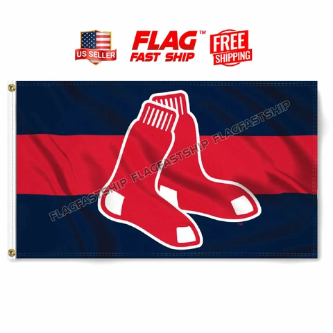 Boston Red Sox Flag 3x5 FT Banner Logo Grommets Fast FREE Shipping US Seller Cover