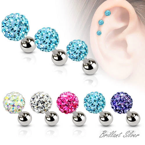 Ohrpiercing Helix Cartilage Tragus Ohrstecker Ferido Kristalle 1Stück / 3er Set  - Bild 1 von 1