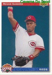 027 REGGIE SANDERS SR CINCINNATI REDS BASEBALL CARD UPPER DECK 1992 - Bild 1 von 1