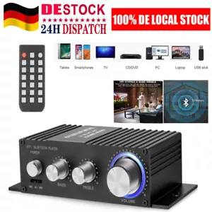 50Wx2 HiFi Verstärker Vollverstärker 2 Kanal Mini Stereo Audio Amplifier MP3 DVD - Bild 1 von 8