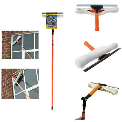 3.5m Telescopic Conservatory Window Glass Cleaning Cleaner Kit With Squeegee • 15.43£