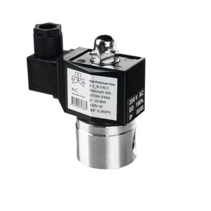 Elettrovalvola FSA acciaio inox 304 3/8" 230V AC 0-10 bar Viton chiusa senza corrente - Foto 1 di 7