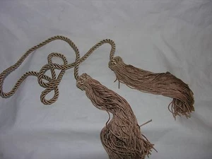 Ein Handwerk Vorhang Stuhl Raffhalter 6" Doppelquaste Silber/Gold Ton Farbe 46" - Bild 1 von 3