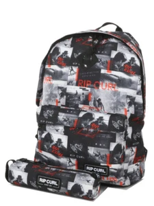 Rip Curl Dome 18L Backpack Bag With Pencil Case in Black/Grey - Picture 1 of 10
