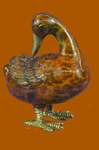 Mogniez Französisch Wien Messing stehende ENTE kalt bemalt Vogel Bergmann Bronze Verkauf