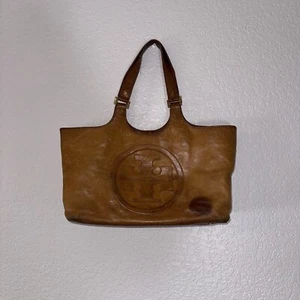 Borsa a tracolla vintage Tory Burch marrone pelle borsa bomba con cerniera - Foto 1 di 9