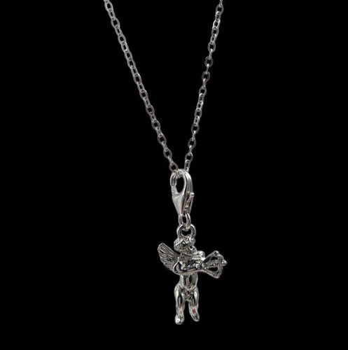 Collana donna angelo Cupido arco e frecce argento 925 fidanzamento San Valentino