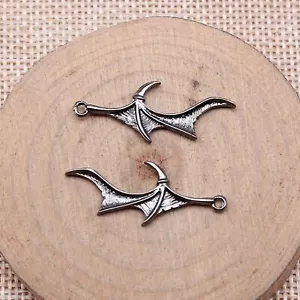 80 Pcs Gun black Tibetan Silver Wing Charms Pendant 31x12MM DIY Making C15759 - Picture 1 of 6