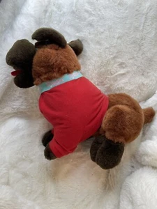 1997 Vintage TRENDMASTERS BULLDOG PLUSH 14” Puppy With Red Sweater - Picture 1 of 8