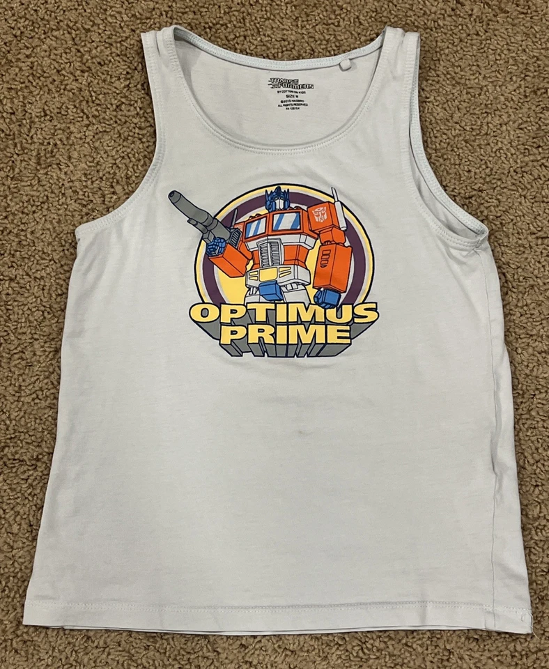 Camiseta sin mangas Transformers Boys Optimus Prime estampado gráfico talla 8 Foto 1 de 4