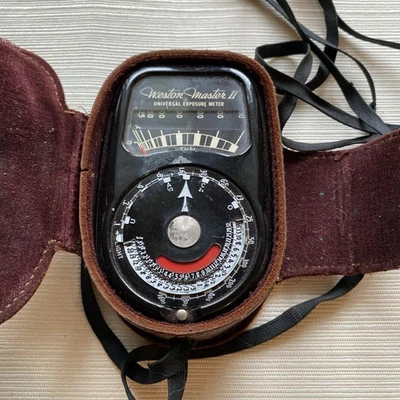 Estuche de cuero medidor de exposición universal Westin Master II vintage Foto 1 de 4