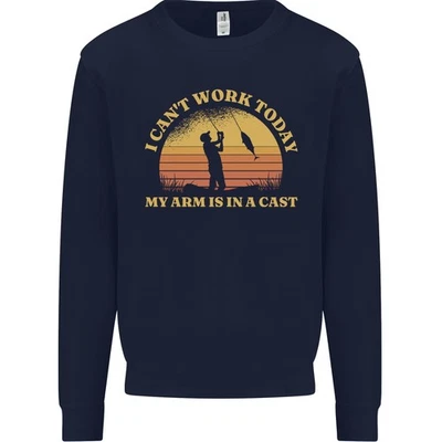 Sudadera Jumper Para Hombre Pescador Con Un Brazo En Yeso Divertida - Imagen 1 de 4
