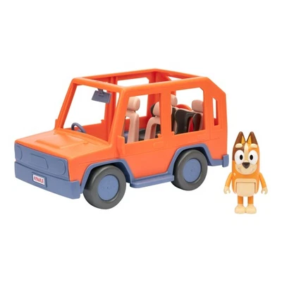 Bluey Heeler Family Road Trip 4WD Vehicle, Includes Articulated Chilli Figure, W