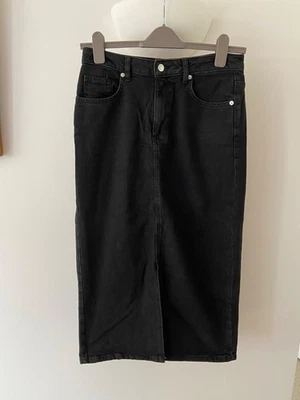 BNWot  ‘F&F’ WOMEN’S BLACK DENIM MAXI SKIRT - size 12 - Image 1 of 4