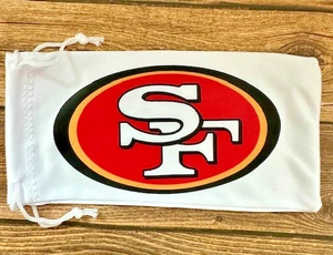 Soft Eye Sunglasses Gray Accessory Pouch Pull Top Portable SF 49ers Football - Picture 1 of 1