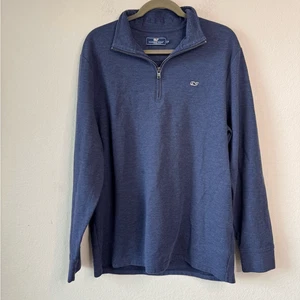 Vineyard Vines Men’s Quarter-Zip Pullover Blue XL Long Sleeve Sweater Outdoor - Picture 1 of 5