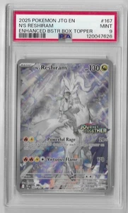 PSA 9 N's Reshiram 167/159 IR Stamped Journey Together Box Topper Pokemon Card - Picture 1 of 2