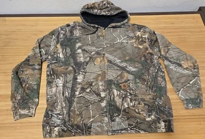 Carhartt Hoodie Mens 2XL Camo Original Fit Full Zip Hooded Sweatshirt Graphic - Picture 1 of 9