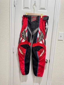 Fly Racing Motocross Pants Red/Black Size 34 – MX Off-Road Riding Gear - Picture 1 of 19