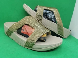 Fitflop Marli sandali donna vintage oro beige taglia 9 slide - Foto 1 di 15