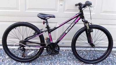 Haro Black & Pink  24" Flightline 18 Speed Mountain Bike Bicycle Shimano - Image 1 of 4