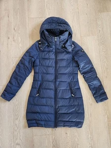 Guess Women's Blue Mid Length Down Hooded Jacket Size UK 12 - Picture 1 of 12