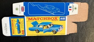 Caja repro Matchbox #46a Mercedes 300 SE cupé 68-70 tipo F - Imagen 1 de 2
