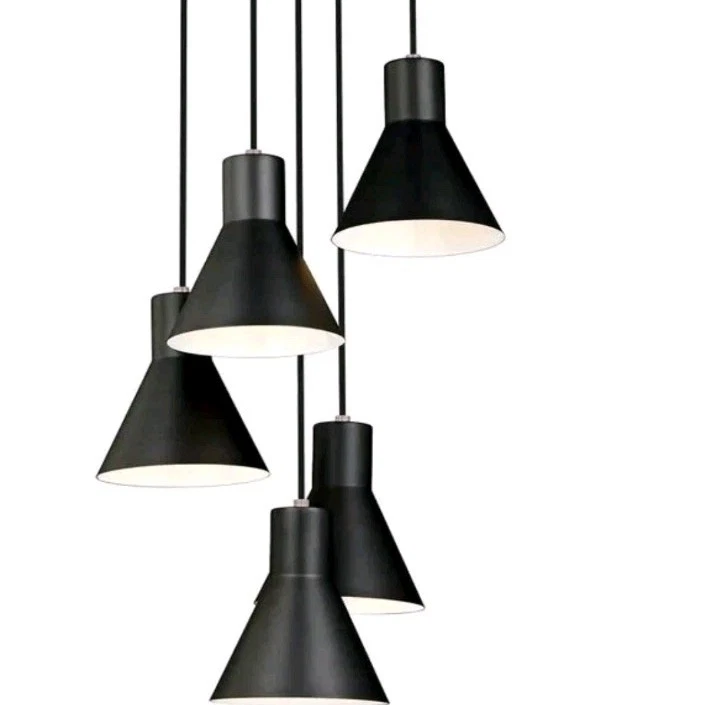 Pingente de iluminação gaivota marinha cetim bronze, 5 luzes RP602 - Imagem 1 de 2