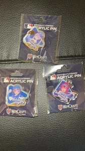 7/3/25 *IN HAND* LOS ANGELES DODGERS X HOLOLIVE 3 PIN SET BIJOU INA'NIS IRyS - Picture 1 of 4