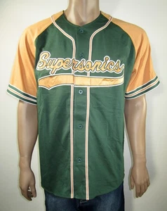 Seattle SuperSonics Starter Script Jersey Baseball Shirt Vtg Rare 90s NBA NWT - Picture 1 of 3