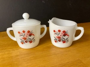 Fire King Primrose sugar and creamer - Picture 1 of 2